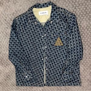 LANVIN
Navy Jacquard Denim Shirt